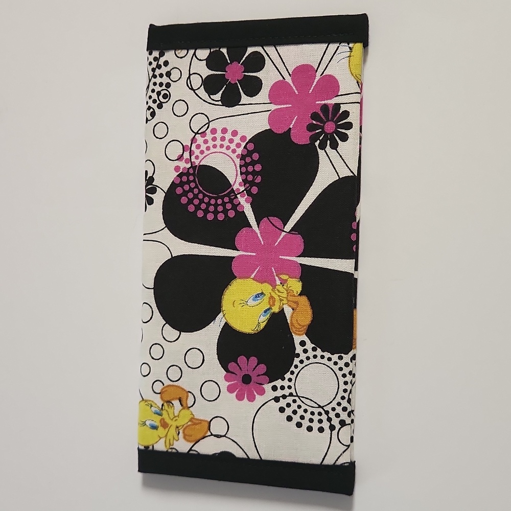 New Handmade cotton cloth Tweety checkbook cover
